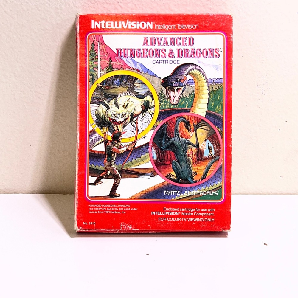 Mattel IntelliVision Advanced Dungeons & Dragons 1982 Game Cartridge Untested